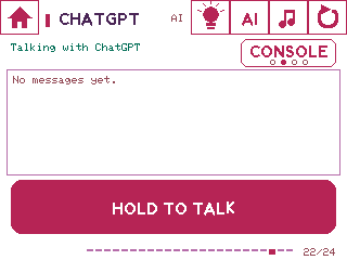 Orbit device UI: AI console