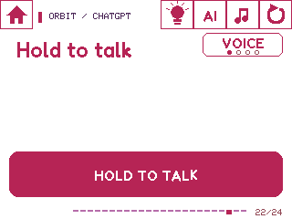 Orbit device UI: Voice