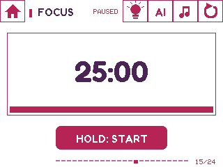 Orbit device UI: Focus
