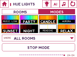 Orbit device UI: Hue modes