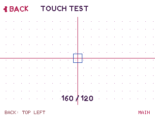 Orbit device UI: Setup Touch Test