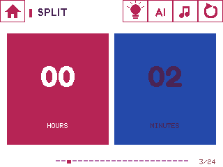 Orbit device UI: Split Clock