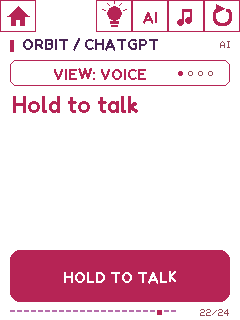Orbit device UI: Voice