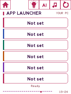 Orbit device UI: App Launcher