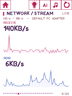 Orbit device UI: Network Stream
