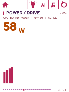Orbit device UI: Power Drive
