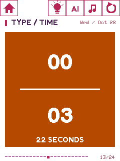 Orbit device UI: Type Clock